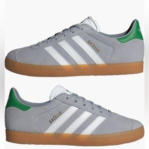 adidas Gazelle J light grey sneakers size 5.5 youth